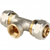 STOUT Тройник-переходник с внутренней резьбой 3/4"х26 для металлопластиковых труб винтовой (SFS-0012-003426) — фото, характеристики, купить в VOLGOGRAD-CLIMBO