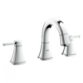 Смеситель для раковины GROHE Grandera с донным клапаном и низким изливом, 20417000 — фото, характеристики, купить в VOLGOGRAD-CLIMBO
