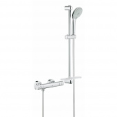 Термостатический смеситель для душа GROHE Grohtherm 1000 Cosmopolitan New с душевым гарнитуром (штанга 600 мм), хром (34286002) — фото, характеристики, купить в VOLGOGRAD-CLIMBO