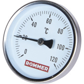 ROMMER Термометр биметаллический 80 мм 120 градусов с погружной гильзой 50 мм 1/2 — фото, характеристики, купить в VOLGOGRAD-CLIMBO