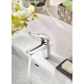 Смеситель для раковины GROHE Eurostyle new с донным клапаном, хром (33558003) — фото, характеристики, купить в VOLGOGRAD-CLIMBO