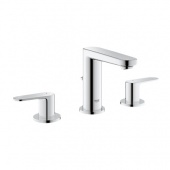 Смеситель для раковины GROHE Europlus на 3 отверстия с донным клапаном, 20301000 — фото, характеристики, купить в VOLGOGRAD-CLIMBO