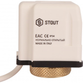 Электротермический сервопривод, нормально закрытый, 24 В STOUT