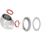 RCA-6010-240190 Начальный участок 90 гр. 60/100 в комплекте фланец — фото, характеристики, купить в VOLGOGRAD-CLIMBO