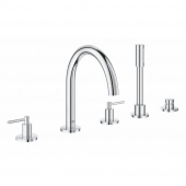 Смеситель для ванны GROHE Atrio New на 5 отверстий с ручным душем и переключателем, хром (19922003) — фото, характеристики, купить в VOLGOGRAD-CLIMBO
