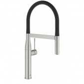 Смеситель для кухни GROHE Essence с профессиональной лейкой, поворотный излив, суперсталь (30294DC0) — фото, характеристики, купить в VOLGOGRAD-CLIMBO