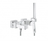 Смеситель для ванны GROHE Eurocube с душевым гарнитуром, 23141000 — фото, характеристики, купить в VOLGOGRAD-CLIMBO