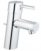 Смеситель для раковины GROHE Concetto с донным клапаном, низкий излив, 32204001 — фото, характеристики, купить в VOLGOGRAD-CLIMBO