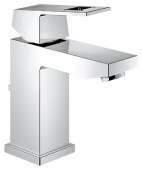 Смеситель для раковины GROHE Eurocube с донным клапаном и низким изливом, 23127000 — фото, характеристики, купить в VOLGOGRAD-CLIMBO