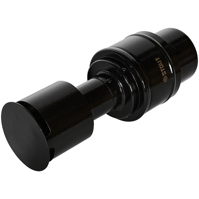STOUT Оголовок вертикальный с ветрозащитой конденсац. коакс. D60(п)/100(п) ЧЕРНЫЙ узкий — фото, характеристики