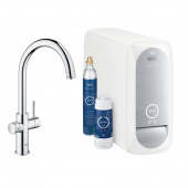 Смеситель для кухни GROHE Blue Home с функциями фильтрации, охлаждения и газирования водопроводной воды (фильтр в комплекте), хром (31455000) — фото, характеристики, купить в VOLGOGRAD-CLIMBO