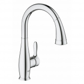 Смеситель для кухни GROHE Parkfield с выдвижным изливом/лейкой, хром (30215001) — фото, характеристики, купить в VOLGOGRAD-CLIMBO