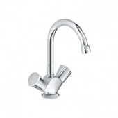 Смеситель для раковины GROHE Costa L с донным клапаном и высоким С-изливом, 21375001 — фото, характеристики, купить в VOLGOGRAD-CLIMBO