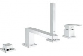 Смеситель для ванны GROHE Eurocube с душевым гарнитуром (на бортик ванны), 19897000 — фото, характеристики, купить в VOLGOGRAD-CLIMBO