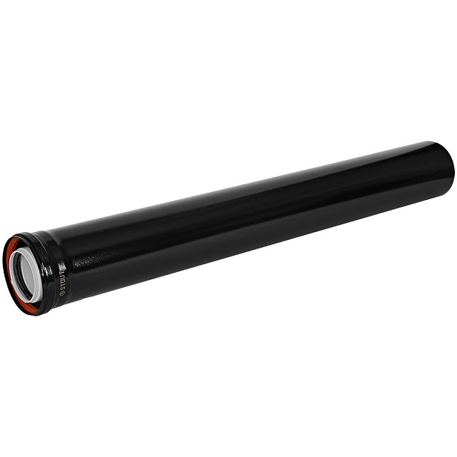 STOUT Удлинитель дымохода конденсац. коакс. D80(п-м)/125(п-м), L1000, ЧЕРНЫЙ — фото, характеристики