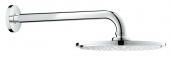 Верхний душ с кронштейном GROHE Rainshower Cosmopolitan Metal, диаметр 210 мм, с ограничением расхода воды, 26062000 — фото, характеристики, купить в VOLGOGRAD-CLIMBO