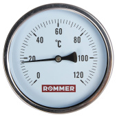 ROMMER Термометр биметаллический 100 мм 120 градусов с погружной гильзой 50 мм 1/2 — фото, характеристики, купить в VOLGOGRAD-CLIMBO