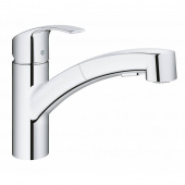 Смеситель для кухни GROHE Eurosmart с выдвижным изливом, низкий излив, хром (30305000) — фото, характеристики, купить в VOLGOGRAD-CLIMBO