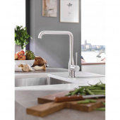 Смеситель для кухни GROHE Essence+ с высоким изливом, суперсталь (30269DC0) — фото, характеристики, купить в VOLGOGRAD-CLIMBO