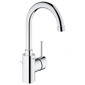 Смеситель для раковины GROHE Concetto с донным клапаном, высокий излив, 32629001 — фото, характеристики, купить в VOLGOGRAD-CLIMBO