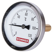 ROMMER Термометр биметаллический 63 мм 120 градусов с погружной гильзой 50 мм 1/2 — фото, характеристики, купить в VOLGOGRAD-CLIMBO