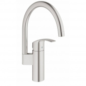 Смеситель для кухни GROHE Eurosmart c высоким изливом, суперсталь (33202DC2) — фото, характеристики, купить в VOLGOGRAD-CLIMBO