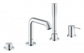 Смеситель для ванны GROHE Essence+ на 4 отверстия с душевым гарнитуром и изливом (на бортик ванны), 19578001 — фото, характеристики, купить в VOLGOGRAD-CLIMBO