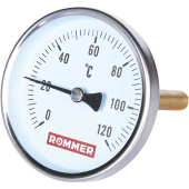ROMMER Термометр биметаллический 80 мм 120 градусов с погружной гильзой 100 мм 1/2 — фото, характеристики, купить в VOLGOGRAD-CLIMBO
