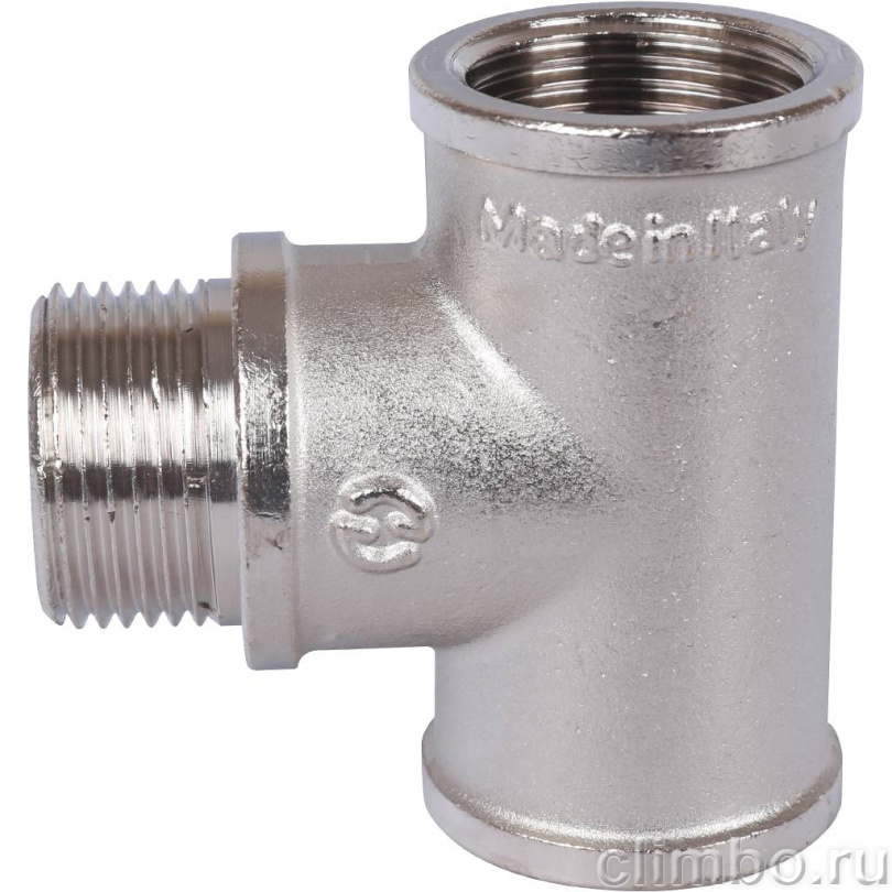 STOUT Тройник ВНВ никелированный 3/4"x3/4"x3/4" — фото товара