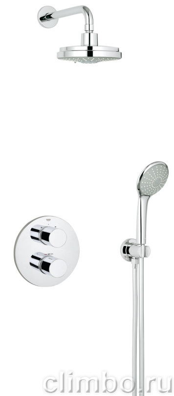 Термостат для душа GROHE Grohtherm 3000 Cosmopolitan с душевым гарнитуром (со встраиваемым механизмом), 34399000 — фото товара