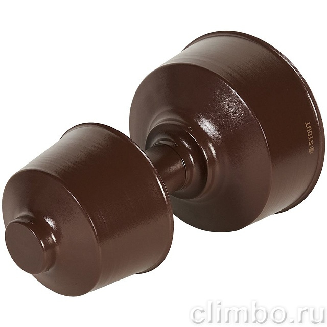 STOUT Оголовок вертикальный с ветрозащитой конденсац. коакс. D60(п)/100(п) КОРИЧНЕВЫЙ широкий — фото, детали конструкции