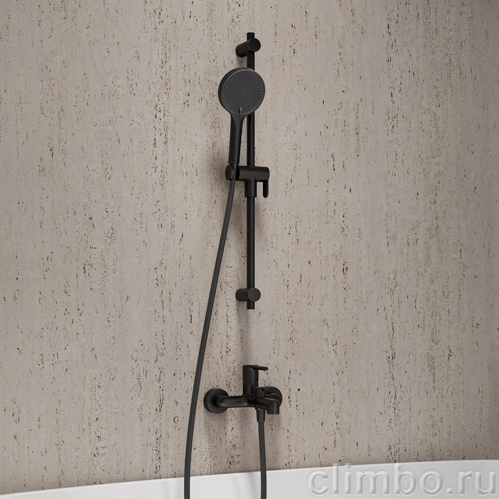 Шланг для душа, черный матовый, силиконовый, 1,5м, Оптима Хоум (Optima Home), IDDIS, OPH15BLi19 — фото, детали конструкции