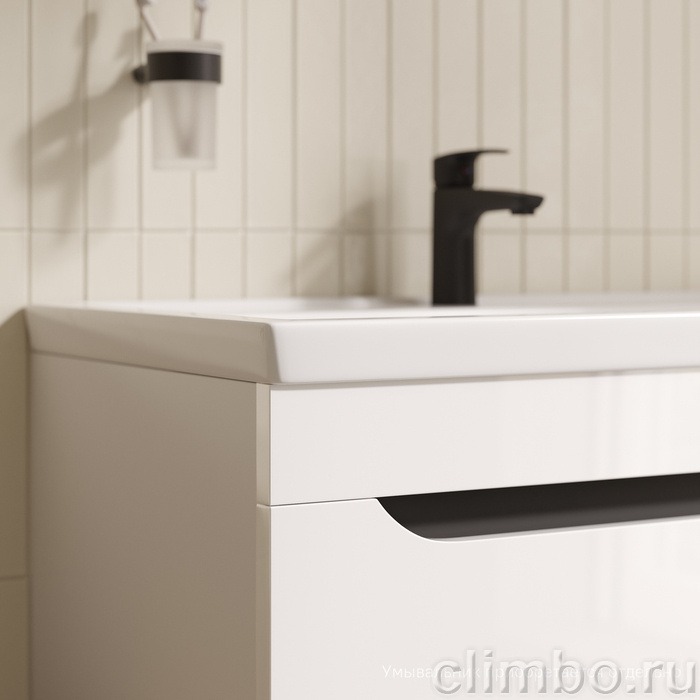 Тумба напольная, 80 см, белый, Рэй (Ray), IDDIS, RAY80WFi95 подходит умыв. 4078000i28 — фото, детали конструкции