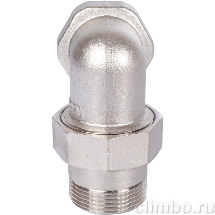 STOUT Угловая американка ВН, уплотнение o-ring кольцо, никель. 1"1/4 — фото товара