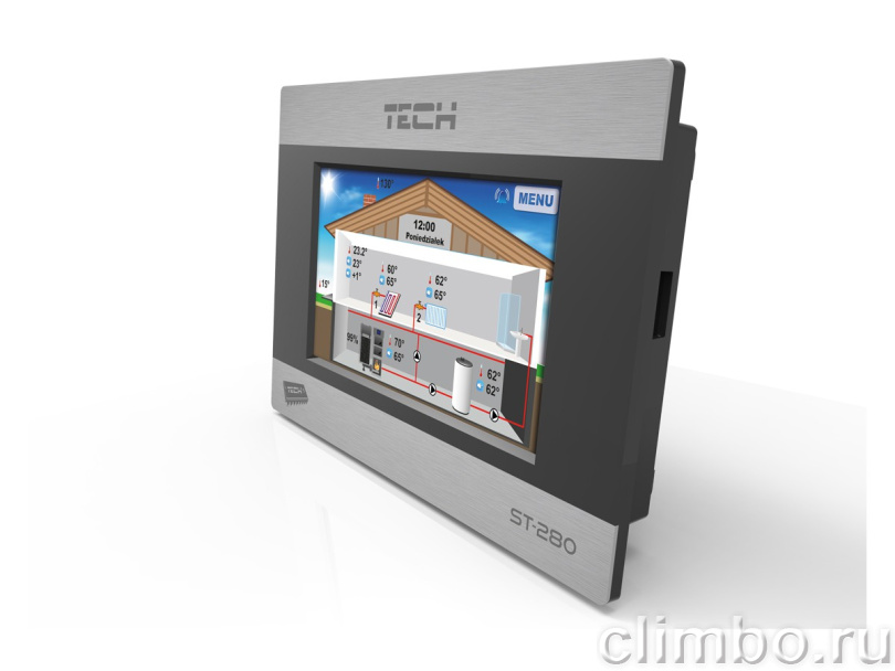 TECH комнатный терморегулятор со связью rs, ST-280 — фото товара
