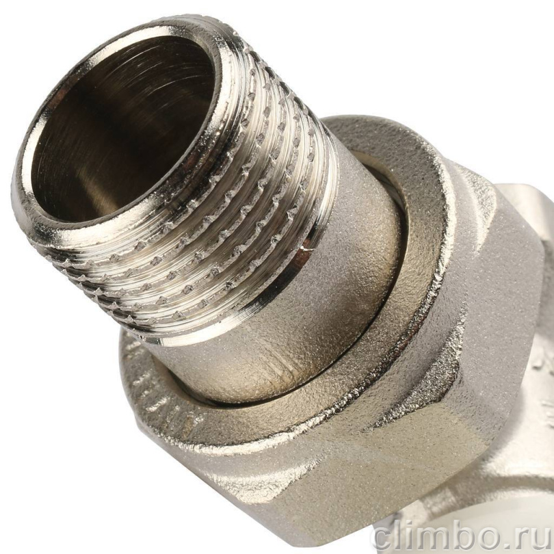 STOUT SVRs Клапан ручной терморегулирующий с неподъемным шпинделем, угловой 1/2" — фото товара