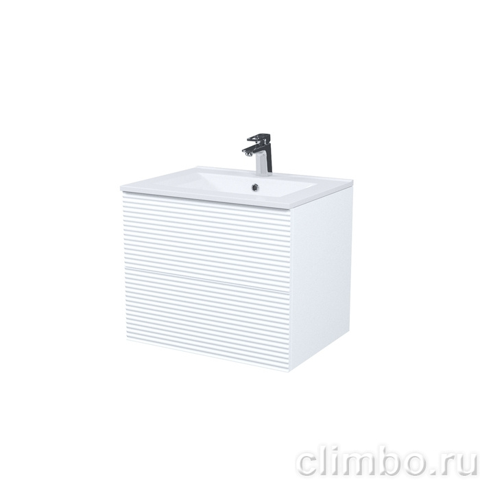 Тумба с умывальником, подвесная, 60 см, белый, Билд (Bild), IDDIS, BIL60W0i95K подходит умыв. 0136000i28 — фото, детали конструкции