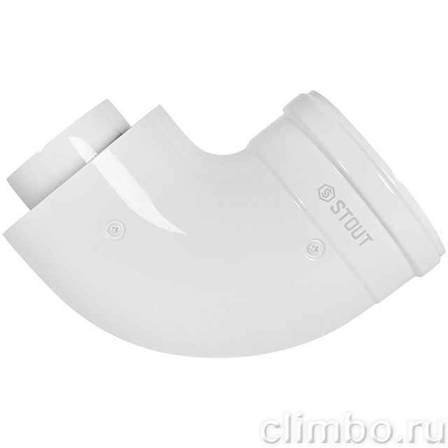STOUT SCR-8125-250001 STOUT Адаптер подключения 90° традиц. коакс. D80(п-м)/125(п-м) (хомут, накладки декоративные) — фото, детали конструкции