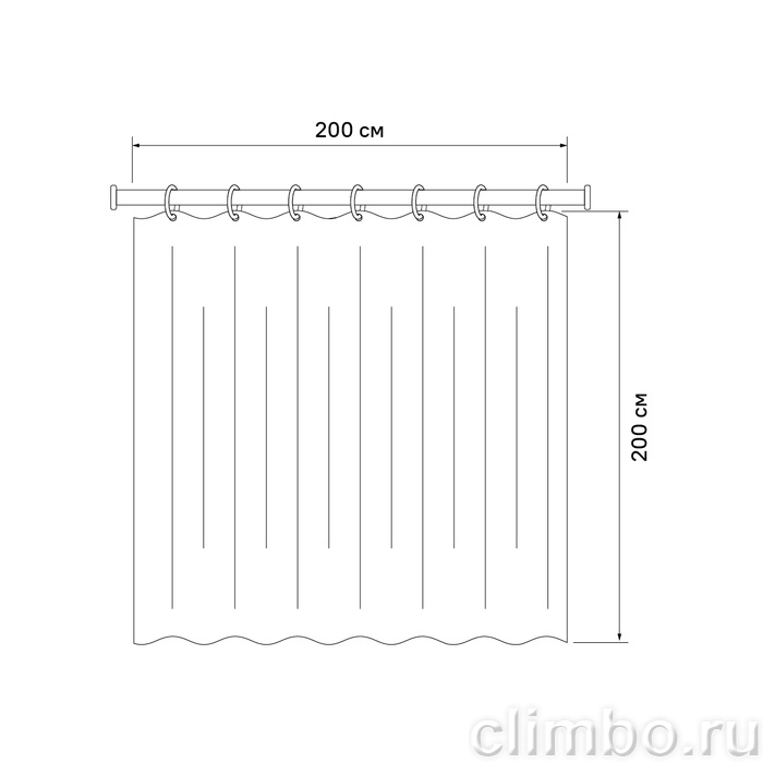 SCID033P IDDIS Штора для ванной комнаты, коллекция Basic — фото товара