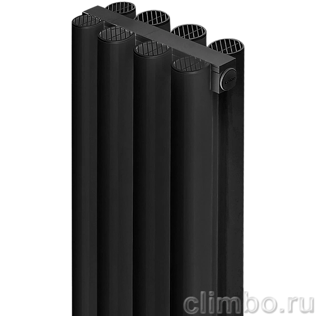 Радиатор алюминиевый STOUT Anteprima 1800 4 секции универсальное подключение (черный) — фото, детали конструкции
