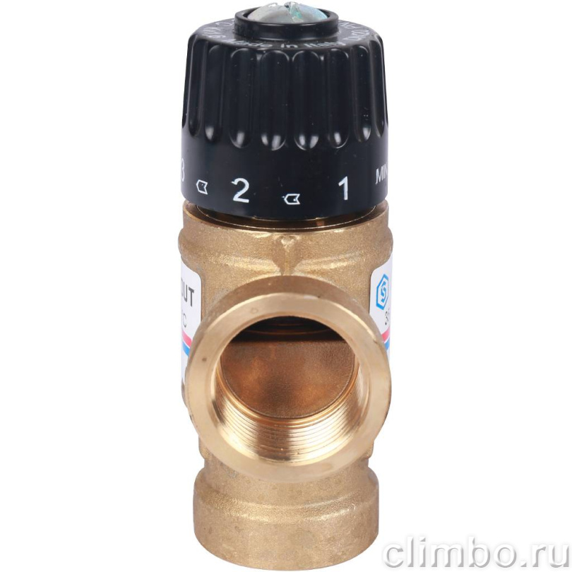 STOUT Термостатический смесительный клапан для систем отопления и ГВС 3/4" ВР 35-60°С KV 1,6 — фото товара