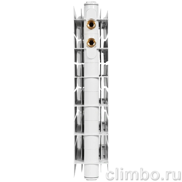 Радиатор биметаллический STOUT TITAN VENTIL 350 12 секций нижнее правое подключение — фото, детали конструкции