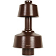 STOUT SCR-6010-800023 STOUT Оголовок вертикальный с ветрозащитой традиц. коакс. D60(п)/100(п) КОРИЧНЕВЫЙ широкий — фото, детали конструкции