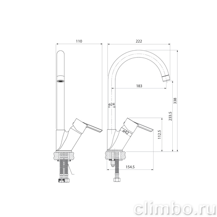 K11SB0Ji05 Смеситель для кухни Kitchen Line — фото товара