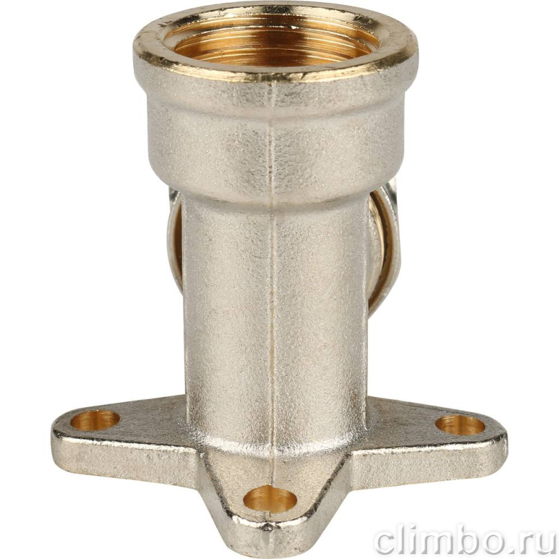 STOUT Угольник настенный с креплением 1/2"х16 для металлопластиковых труб винтовой — фото товара