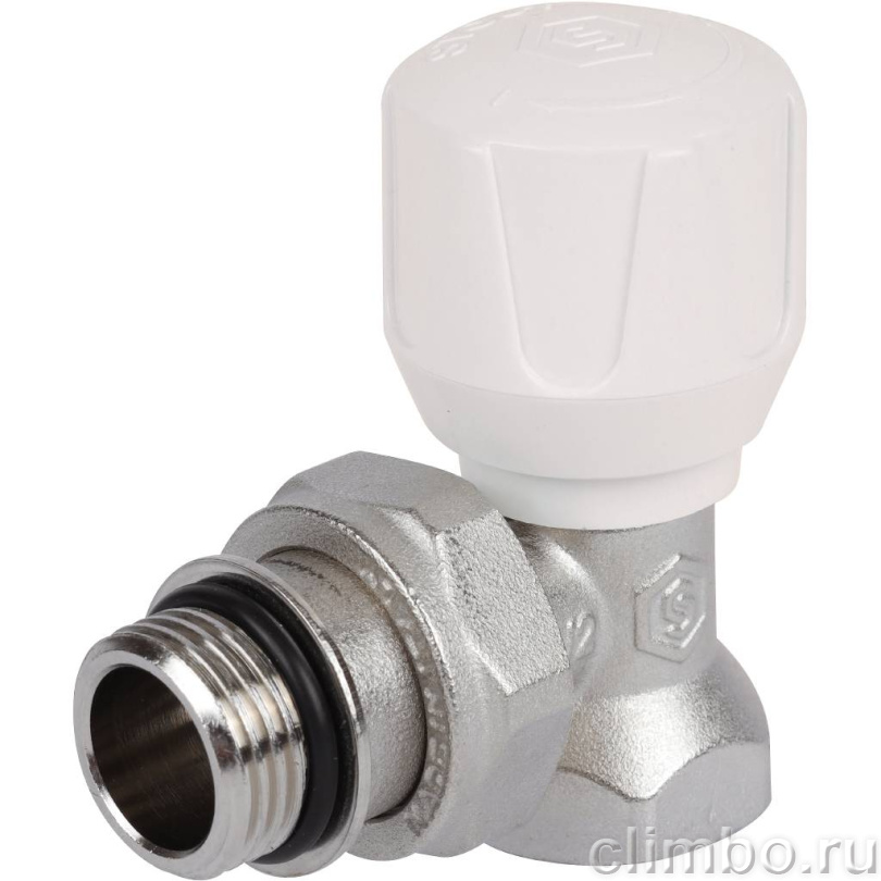 STOUT SVR Клапан ручной терморегулирующий угловой 1/2" (с дополнительным уплотнением) — фото товара