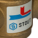STOUT Термостатический смесительный клапан для твердотопливного котла G 1 1/2M-G 1 1/2F-G 1 M 60°С — фото товара