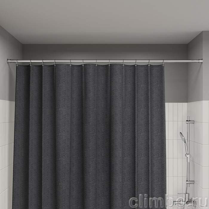 Карниз для ванной комнаты, 110-200 см, хром глянцевый, Элеганте (Elegante), IDDIS, RSC0120i14 — фото, детали конструкции