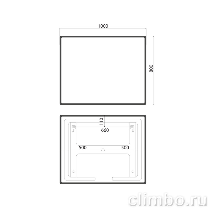 Зеркало с подсветкой и термообогревом, 100 см, Клауд Икс (Cloud X), IDDIS, CLX10T0i98 — фото, детали конструкции