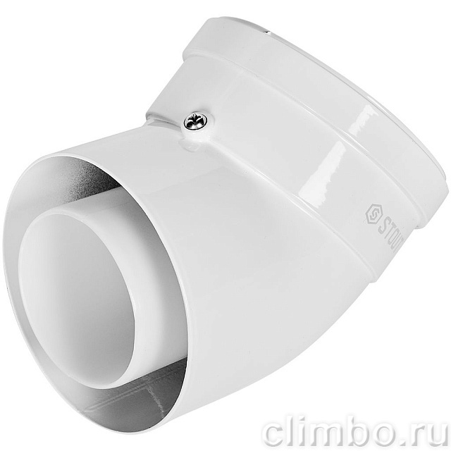 STOUT SCR-8012-000045 STOUT Отвод 45° конденсац. коакс. D80(п-м)/125(п-м) — фото, детали конструкции